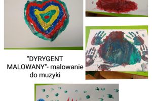 Dyrygent malowany - malowanie do muzyki