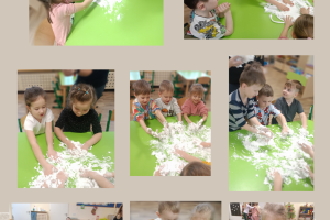 Bałwanki ze sztucznego śniegu