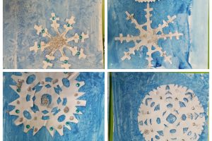 Lecą , lecą z nieba śniegowe płateczki