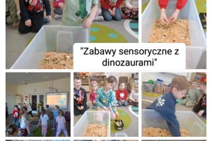 Zabawy sensoryczne z dinozaurami